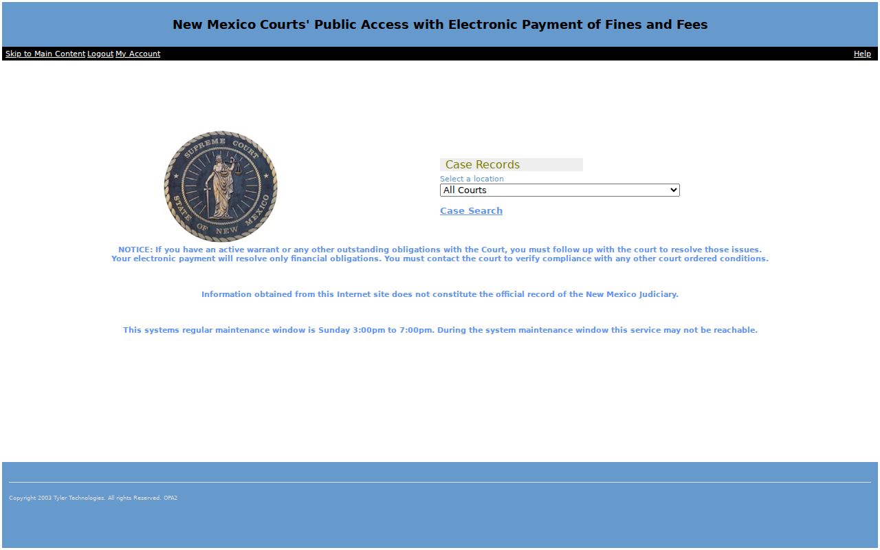 San Juan County criminal court case search in New Mexico Case Lookup