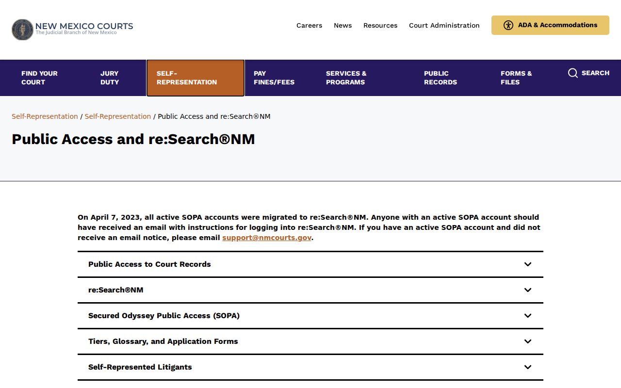 San Juan County criminal case access tiers for public and registered users